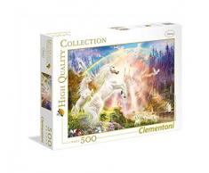 Clementoni- Puzzle 500 Piezas Puesta de Sol con Unicornio (35054.4)