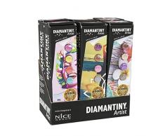 DIAMANTINY Artist Assortimento Small 21x30-Attività Crystal Art, Diamond Painting Kit, 1 Lienzo Surtido, Multicolor, (Nice Group 96500)
