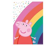 amscan Vajilla y accesorios de Peppa Pig, dibujo animado, color arcoíris (9906335)