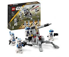 LEGO 75345 Star Wars TM Pack de Combate: Soldados Clon de la 501, Juego de Batalla, Vehículo AV-7, Juguete para Construir, Mini Figuras, Guerras Clon