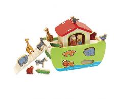 Eichhorn - Arca de Noé con Animales, Set de Juguetes de Madera para Niños a partir de 1 Año - 26 cm