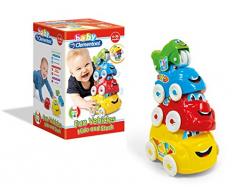 Clementoni- Rompecabezas Set 4 vehículos apilables, Multicolor (17111.8)