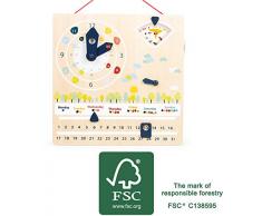 Small Foot- Tablero de Aprendizaje Educate, Hecho de Madera FSC certificada, para Aprender sobre el Clima, días de Semana, horarios Juguetes (11625)