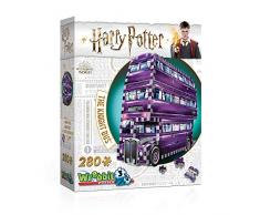Wrebbit 3D-El Autobús Noctámbulo Puzzle 3D, Multicolor, 26 x 7 x 19 cm (W3D-0507)
