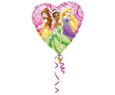 Ballonim® Disney Princesas Corazón aprox. 45 cm Globos de papel de aluminio para decoración de cumpleaños