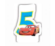 Unique Party Partido Ênico de neón Disney Cars Quinto cumpleaños Vela