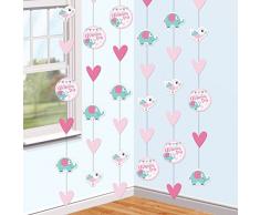 Amscan – 9901946 en tu bautizo día rosa cadena decoración 2 m