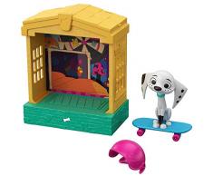 Disney 101 Dalmatian Street Casita para perros con figura Dolly y accesorios, juguete niños +5 años (Mattel GBM28)