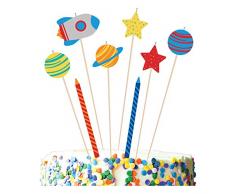 Amscan International Amscan 170590 - Vela (8 unidades), color blanco