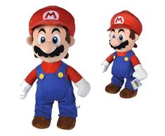 Simba- Peluche Mario 70cm, Super Mario, Material Suave y Agradable, 100% Original, Apto para Todas las Edades (109231017)