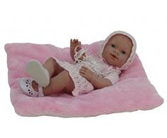 Nines Artesanals dOnil- Muñeca Bebé RN Perlé con cojín, Color rosa (450) , color/modelo surtido