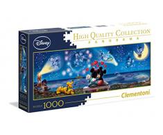 Clementoni- Disney Collection Puzzle 1000 Piezas Panorama Mickey Minnie (39449.4)