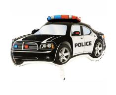 Ballonim® Globos de policía para coche, color negro, aprox. 80 cm, decoración de cumpleaños