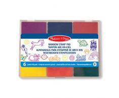 Melissa & Doug Almohadilla de tinta para estampar, Tinta lavable multicolor para sellos, Juguete creativo, Actividades creativas, Juego creativo para niños y niñas de 3 4 5 6 7 años