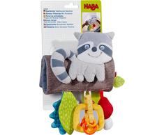 HABA Juguete de Despertar Amigos del Bosque Raton Lavador de Sonajero de Tela Lavable-A colgar en Comodo o cochecito-306925, 306925, Colorido