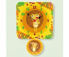 Dida - Reloj de Pared para niños - Puercoespines - Reloj de Pie para Niños de Madera