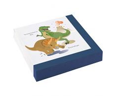 amscan 9903973 Happy Dinosaurier - Servilletas (20 Unidades), diseño de Dinosaurios