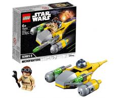 LEGO Star Wars - Microfighter: Caza Estelar de Naboo, juguete de construcción de nave espacial de La Guerra de las Galaxias con Anakin Skywalker (75223)