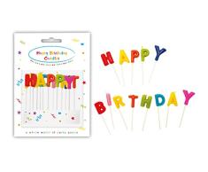 Procos PR9191 Palillo de Dientes Numeral Cumpleaños Velas de Té Calentadores de Alimentos, Multicolor, Talla única