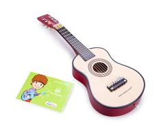 New Classic Toys New Classic Toys-10344 0344-Guitarra de Juguete, Natural, Color Naturel (Ref 0344)