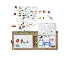 Melissa & Doug- Reusable Drawing and Magnet Kit-Farm Gomas de borrar (41325)