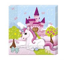 Procos 85673 Party Plato Unicornio, servilletas, One size