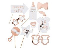 Ginger Ray- Accesorios para Cabina de Fotos de Ducha Twinkle, individual, Color dorado (TW-817)