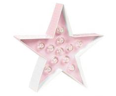 La Nina - Kit de construcción lámpara Estrella, 20.5 x 20.5 x 5 cm, Color Rosa (60400)