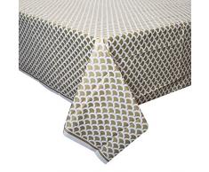 Mantel de Plástico con Diseño de Concha - 2,74 m x 1,37 m - Oro