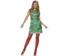 SmiffyS 36992S Disfraz De Árbol De Navidad Con Vestido Y Diadema, Verde, S - Eu Tamaño 36-38
