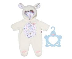 Baby Annabell Mono de Ovejita 709825 - Ropa y accesorios para muñecas de hasta 43cm - Con capucha con orejas de oveja - Incluye percha - Edad: 3+ años