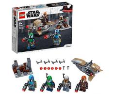 LEGO Star Wars - Pack de Combate: Mandalorianos, Juguete Basado en el Universo de la Guerra de las Galaxias, Incluye un Vehículo Espacial y Armas de Juguete (75267)