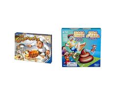 Ravensburger - La Cucaracha, Edad 6+ Recomendada, Juego de Mesa para 2-4 Jugadores, Multicolor, Talla Unica & Hasbro Gaming - Juego Infantil Caca Chaf! (Hasbro E2489175)