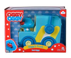 Simba 109356136 Oggy Truck, con función de elevación, Incluye Figura Oggy de 7 cm, Serie Infantil, Gato bebé, Gatito, Coche de Juguete, Coche de Juguete, a Partir de 3 años