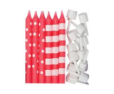 Amscan – 9902301 amarillo velas con lunares y rayas