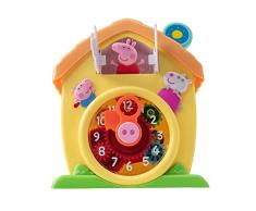 Peppa Pig - Reloj de Cuco Aprende la Hora de Forma Sencilla - Reloj de Juguete Interactua con Peppa y Amigos -Producto Oficial 25X9,5X19,5 cm (Deqube 931PEPA4761)