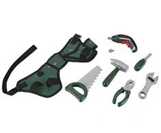 Theo Klein-8313 Bosch Cinturón De Herramientas Con Ixolino II, Juguete, Multicolor (8313)