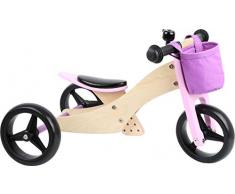 Small Foot 11612 Triciclo-Bicicleta 2 en 1 Juguetes, Unisex-Youth, Rosa, 64 x 42 x 42 cm