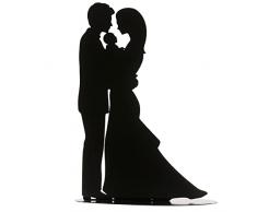 Dekora - Decoracion Boda | Topper Decoracion Nupcial - Figura Novios con Bebé