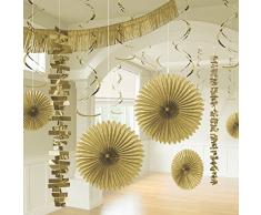 Amscan International – 241700 – 19 – 55 Dorado Kit de decoración de habitación