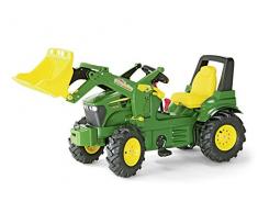 Rolly Schneider Novus 71 012 6 J. Deere 7930 - Tractor Miniatura con neumáticos, transmisión, Frenos y Pala de Carga (146 cm) [Importado de Alemania]