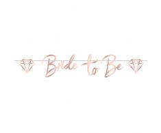 amscan 9909895-Pancarta de papel con texto Bride to Be, 1,8 m, multicolor (9909895)