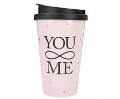 Depesche 2180.046 To-Go - Vaso de plástico con texto en inglés You & Me (350 ml)