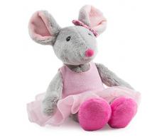 Schaffer- Ballett-Maus Peluche, Color Gris-Rosa, S - 22 cm (5651)