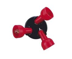 Kahlert Licht 0105495 - Lámpara de Techo (3 focos), Color Rojo