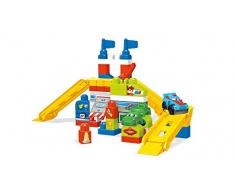 Mega Bloks Garaje de coches de carreras, juguete construcción bebé +1 año (Mattel FVJ02)