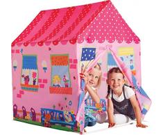 Poli/éster Tienda Campa/ña Ni/ños color 10022454 Rosa Interior-Exterior 90 x 118 x 115 cm Relaxdays Infantil de Hadas