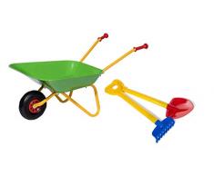 Rolly Toys Pala y rastrillo (Carretilla de Metal soporta hasta 25 kg, a Partir de 2 años), Color Verde (272846)