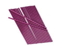 Neviti Paper Straws-Pink Foil-25 Pack Pajita de papel, color rosa, 19.7 x 0.5 x 0.5 (775455)