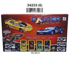 RAMA TRITTON- Pista DE Carreras Exciter 285 CM Incluye 4 Coches Y 2 RECAMBIOS con LUZ, Multicolor (34233)